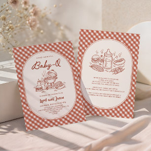 Baby Q BBQ Cookout Coed Baby Shower Invitation