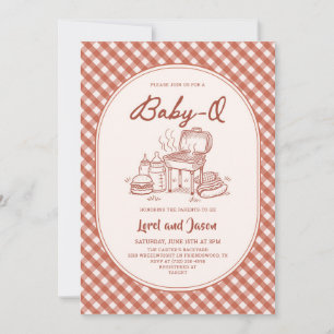Baby Q BBQ Cookout Couples Baby Shower Invitation