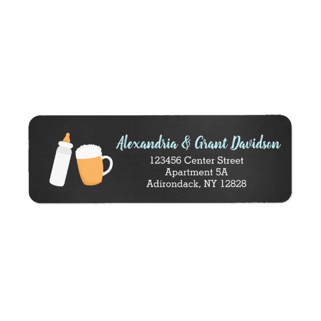 Baby Q Beer and Bottle Custom Address Labels (Front)