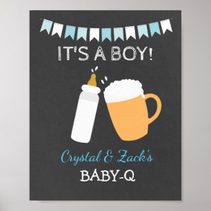 BABY-Q Beer Baby is Brewing 8x10 Sign
