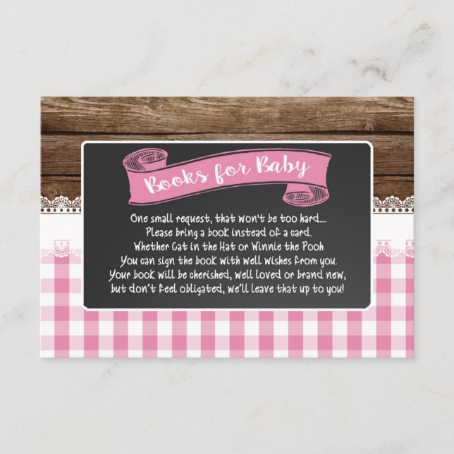 Baby Q Books for Baby Card - Lt Pink (Front)