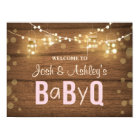 Baby Q Coed BBQ Baby Shower Welcome Sign Rustic