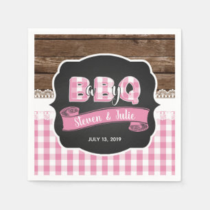 Baby Q Shower Napkin - Light Pink
