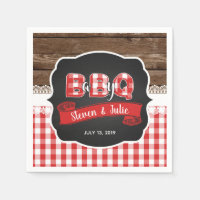 Baby Q Shower Napkin - Red