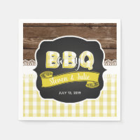 Baby Q Shower Napkin - Yellow
