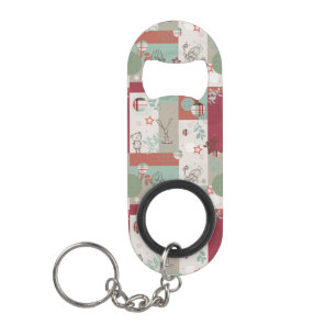 Baby Quilt Pattern 2 Keychain Bottle Opener