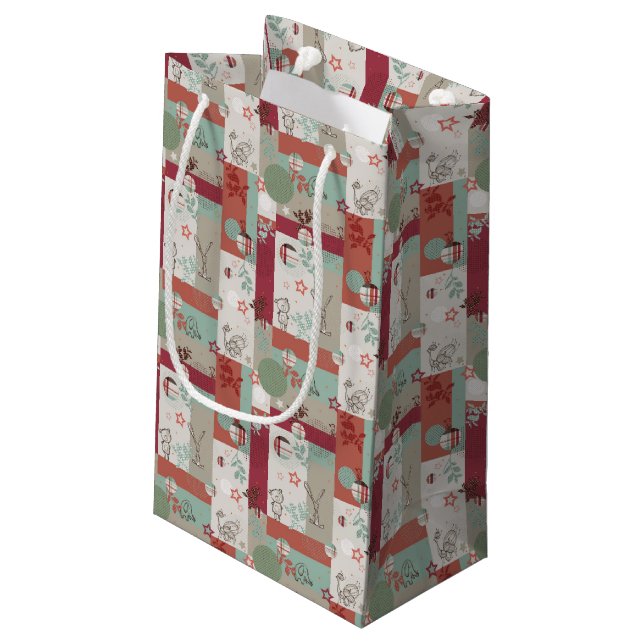 Baby Quilt Pattern 2 Small Gift Bag (Back Angled)