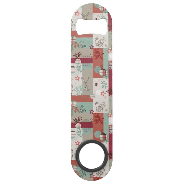 Baby Quilt Pattern 2 Speed Bottle Opener (Front)