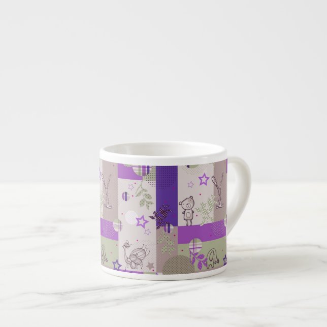 Baby Quilt Pattern Espresso Cup (Front Right)