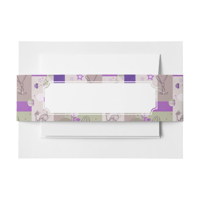 Baby Quilt Pattern Invitation Belly Band (Front Example)