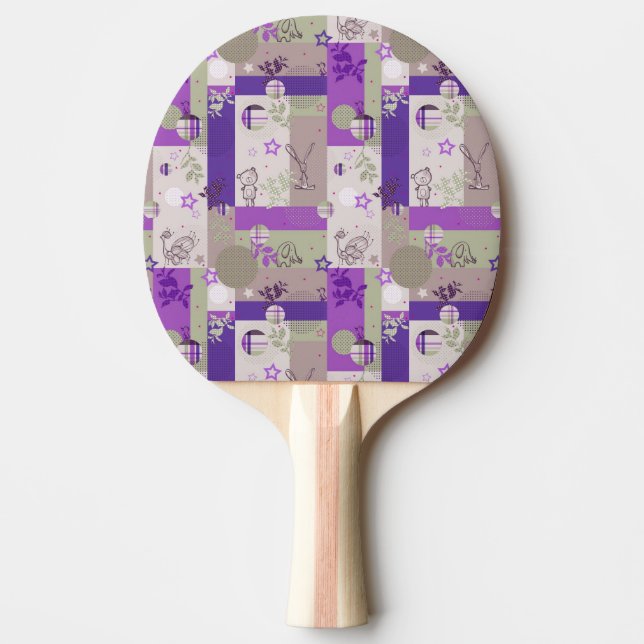 Baby Quilt Pattern Ping Pong Paddle (Front)