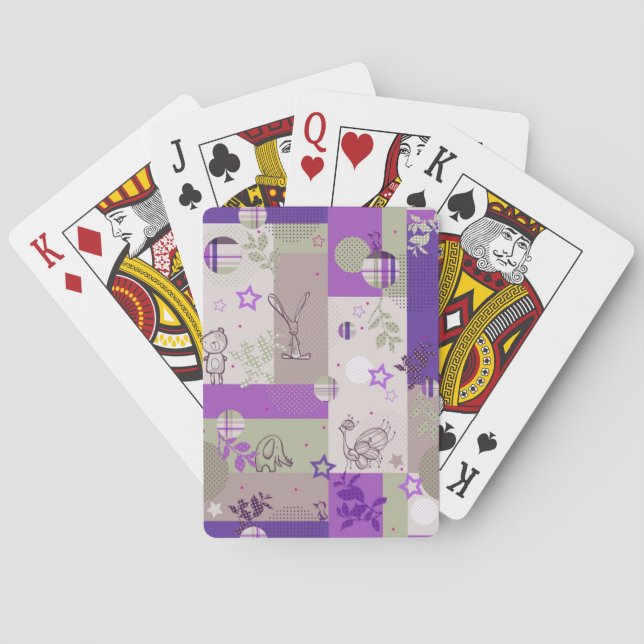 Baby Quilt Pattern Playing Cards (Back)