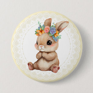Baby Rabbit 3 Inch Round Button