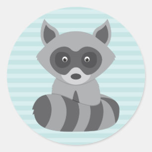 Baby Raccoon Classic Round Sticker