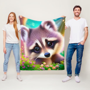 Baby Raccoon Fleece Blanket