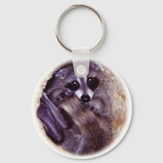 Baby Raccoon Keychain (Front)