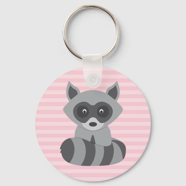 Baby Raccoon Keychain (Front)