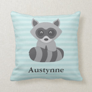 Baby Raccoon Throw Pillow
