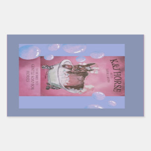 baby racehorse mare bath soap sticker