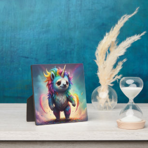 Baby Rainbow Unicorn Sloth, Plaque