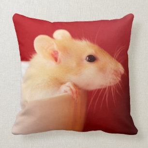 Baby Rat Throw Pillow