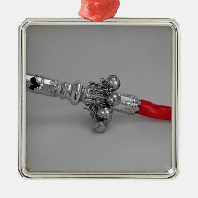 Baby rattle, Colonial Period, c.1770 Metal Ornament (Front)