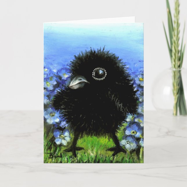 Baby raven card (Front)