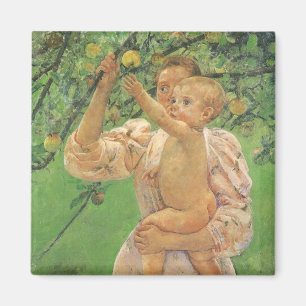 Baby Reaching for an Apple by Mary Cassatt Magnet