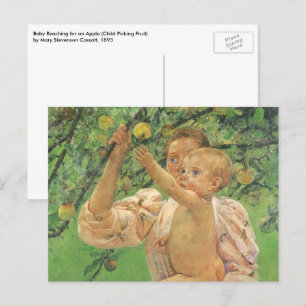 Baby Reaching for an Apple by Mary Cassatt Postcard