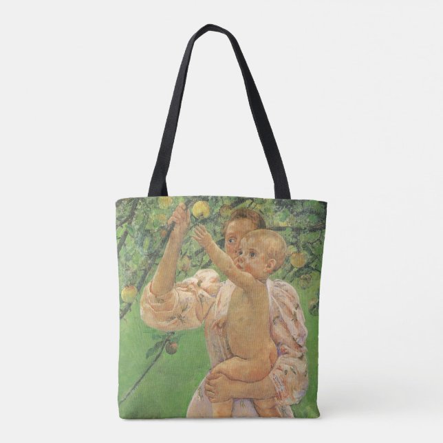 Baby Reaching for an Apple by Mary Cassatt Tote Bag (Back)