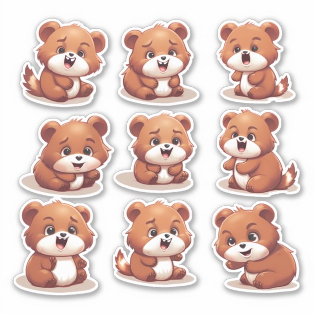 baby Red Pandas stickers (Front)
