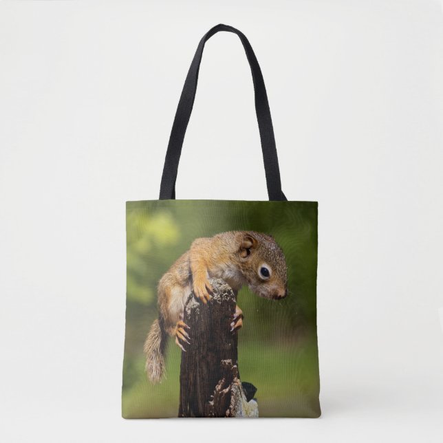 Baby Red Squirrel Tote Bag (Front)