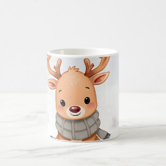 baby reindeer kawaii coffee mug