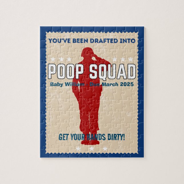 Baby Reveal - You've Been Drafted Into Poop Squad Jigsaw Puzzle (Vertical)