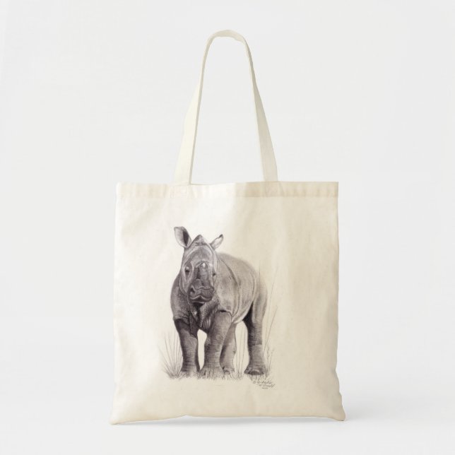 Baby Rhino Tote Bag (Front)