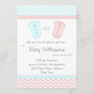 Baby Romper Suits Gender Reveal Party Invitations