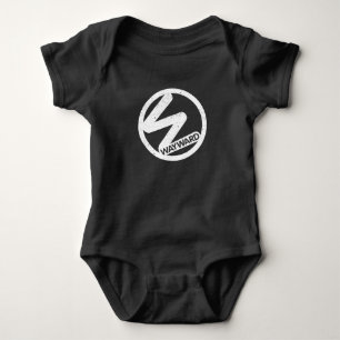 Baby Romper White Wayward Logo
