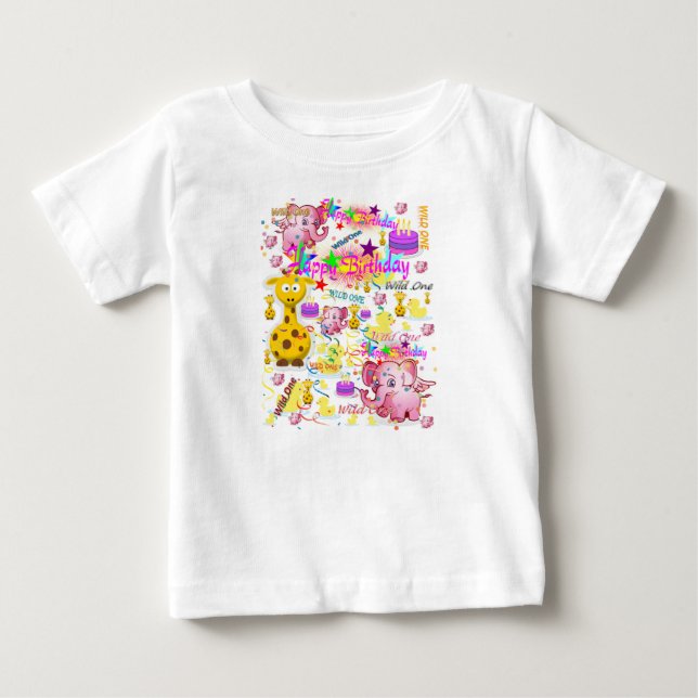 Baby Romper Wild One First Birthday (Front)