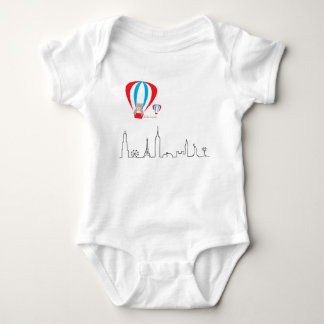 Baby Romper with World skyline