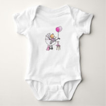 Baby rompertje with baby in pram