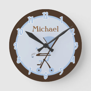 Baby Room Boy Personalized Clock