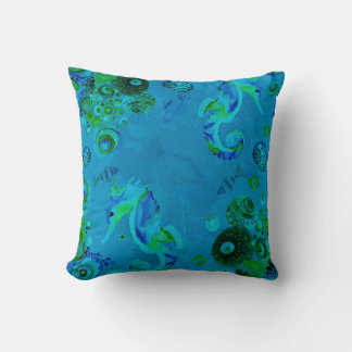 Baby Room Pillow with Underwater Sea Creatures