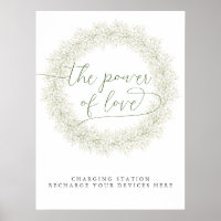 Baby’s Breath Bridal Shower Charging Station