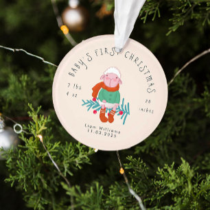 Baby’s First Christmas Adorable Lamb  Ornament