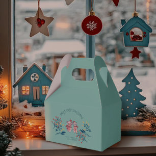 Baby’s First Christmas cute Pig and Bear Favor Box