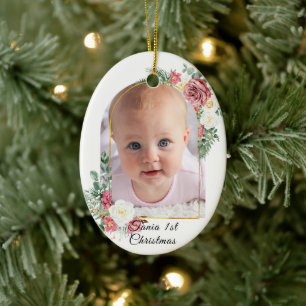 Baby’s First Christmas Newborn Holiday Keepsake Ceramic Ornament
