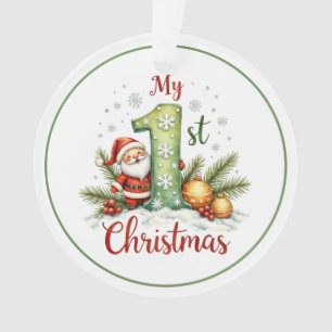 Baby’s First Christmas Ornament – Snowman Keepsake