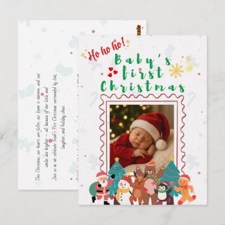 Baby’s First Christmas Personalized Postcard