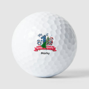 Baby’s First Christmas Snowman Personalized Golf b Balls