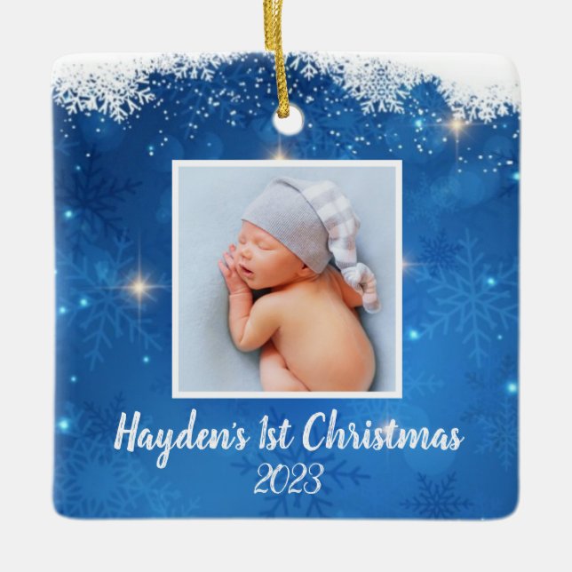  Baby’s First - Personalized Christmas Ornament  (Front)